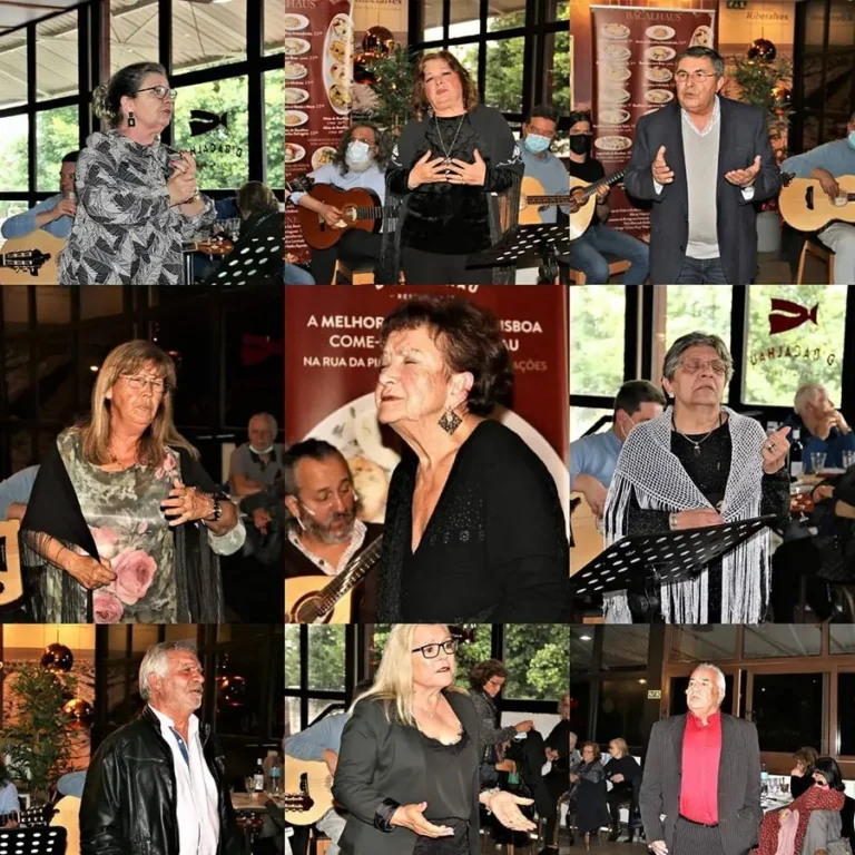 Noite de fados no restaurante, com artistas e público