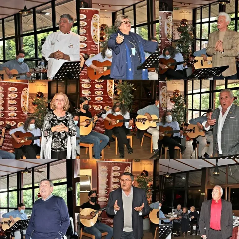 Noite de fados no restaurante, com artistas e público